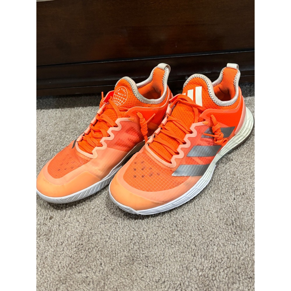 adidas Orange Athletic Shoes with Silver Stripes